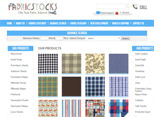 Tablet Screenshot of fabricstocks.com